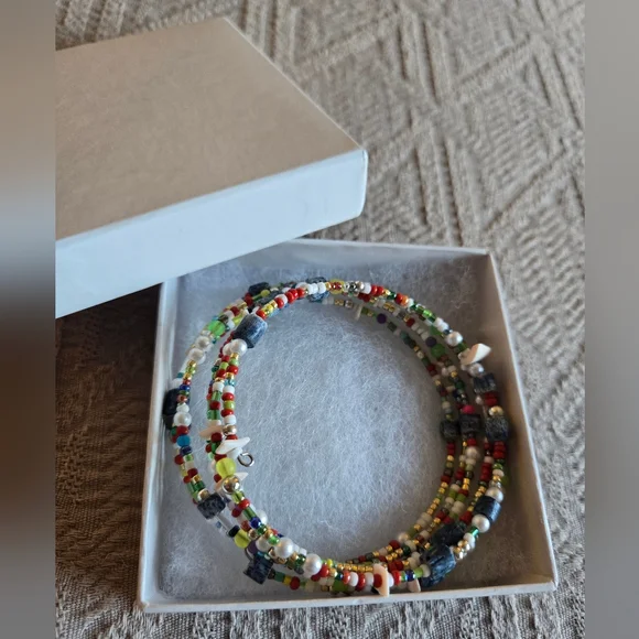 Beaded Bracelets Handmade Unique Set of Two - Picture 2 of 7